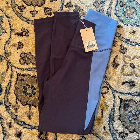 NWT WILO The Label Rib Color Block Leggings Blue Size XS - Picture 3 of 6